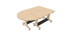 Combinatie J-tafel 180 inzettafel 120 berken Tangara Groothandel voor de Kinderopvang Kinderdagverblijfinrichting